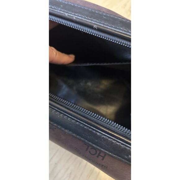 Vintage HCL Mens Toiletry Handcrafted Leather Monogram Travel Bag Shave Kit RARE - Picture 15 of 16